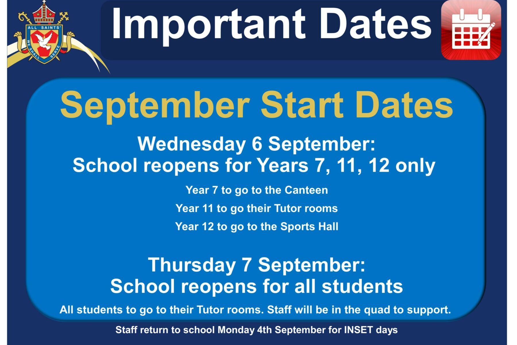September Start Dates All Saints Catholic Voluntary Academy Mansfield september-start-dates-all-saints-catholic-voluntary-academy-mansfield